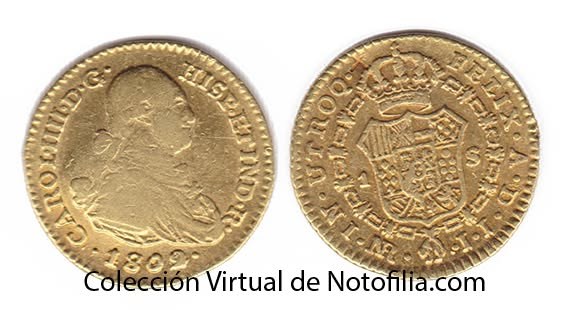 Carlos IV — 1 Escudo de Oro, Bogotá 1802
