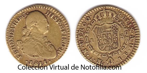 Fernando VII — 1 Escudo de Oro, Bogotá 1811