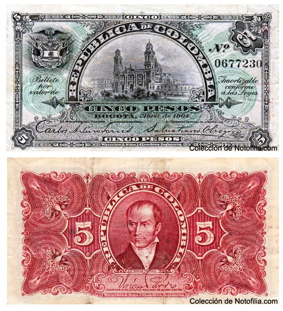 República de Colombia — Serie de 1904 (1 a 50