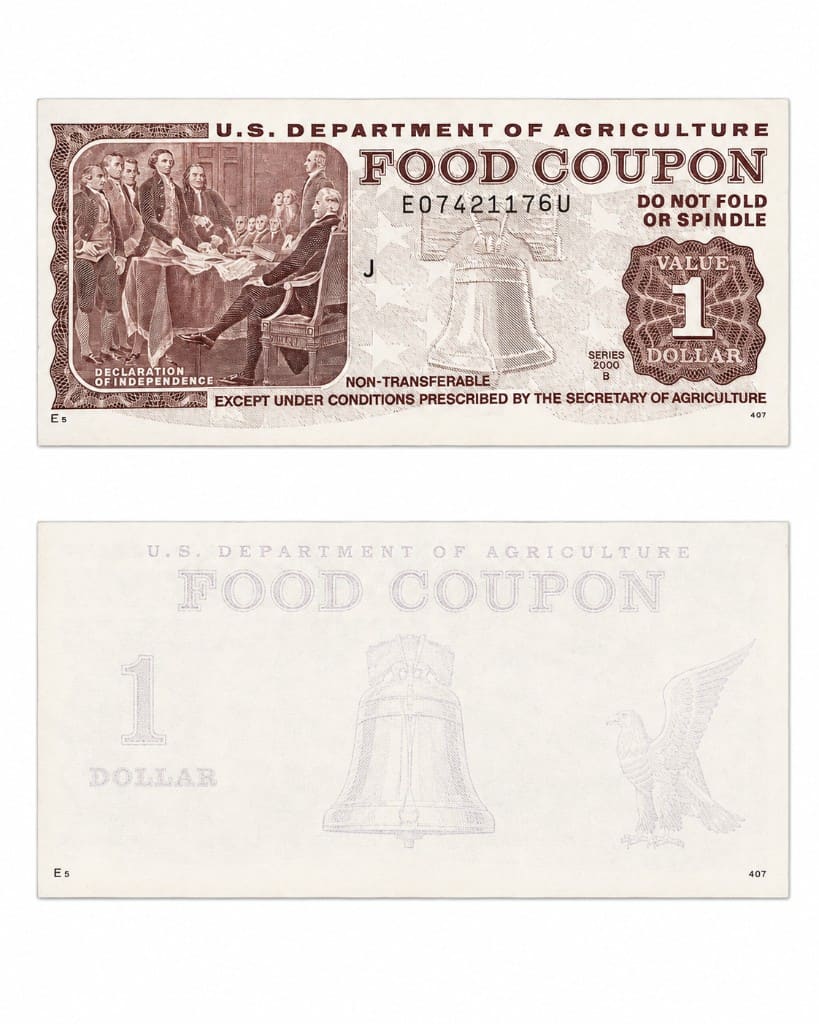 Food Coupon USDA, Un Dólar (Serie 2000-B)