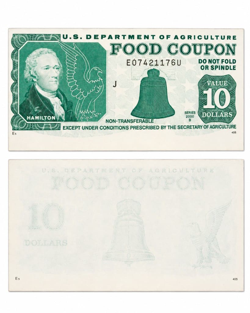 Food Coupon USDA, Diez Dólares (Serie 2000-B)